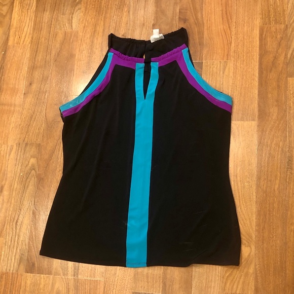 NWOT- black and multicolored top - Picture 1 of 6
